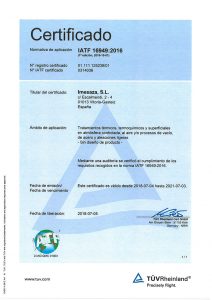 Certificado Imesaza IATF